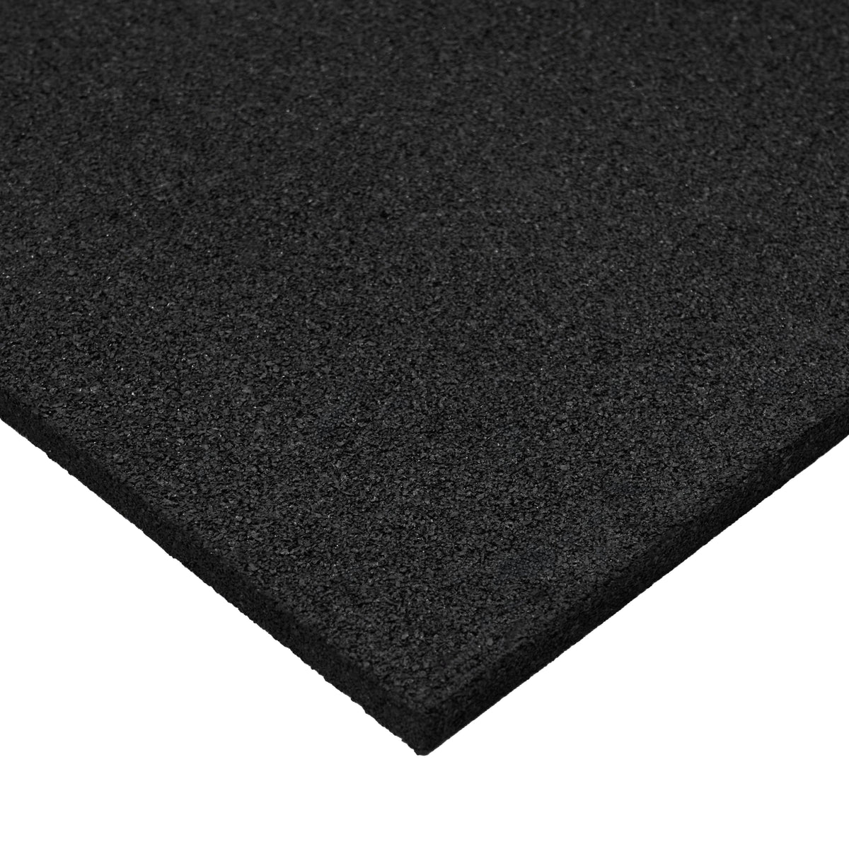 Black rubber mat on a white background